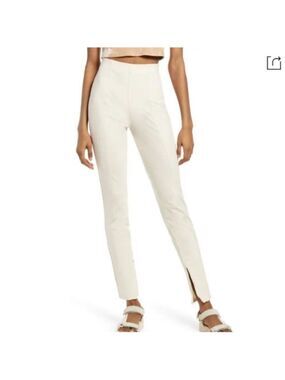 Nordstrom Open Edit Split Hem Knit Pants In Ivory Birch NWT Medium